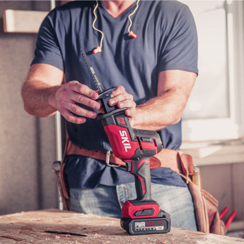 Skil has a Compact Cordless (Brushless) Reciprocating Saw, and