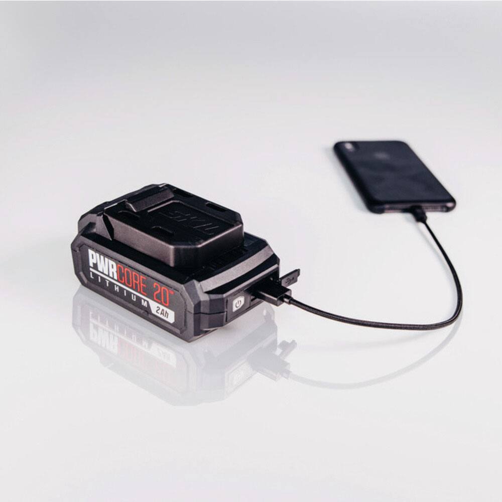 Alt View 15. Skil - PWR CORE 20 Brushless 20V Compact Reciprocating Saw with Battery and Auto PWR JUMP Charger - Black/Red.