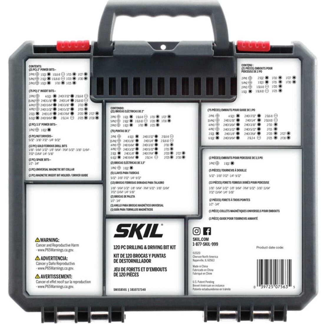 Alt View 12. Skil - 120-Pc Drilling & Driving Bit Set - Gray.