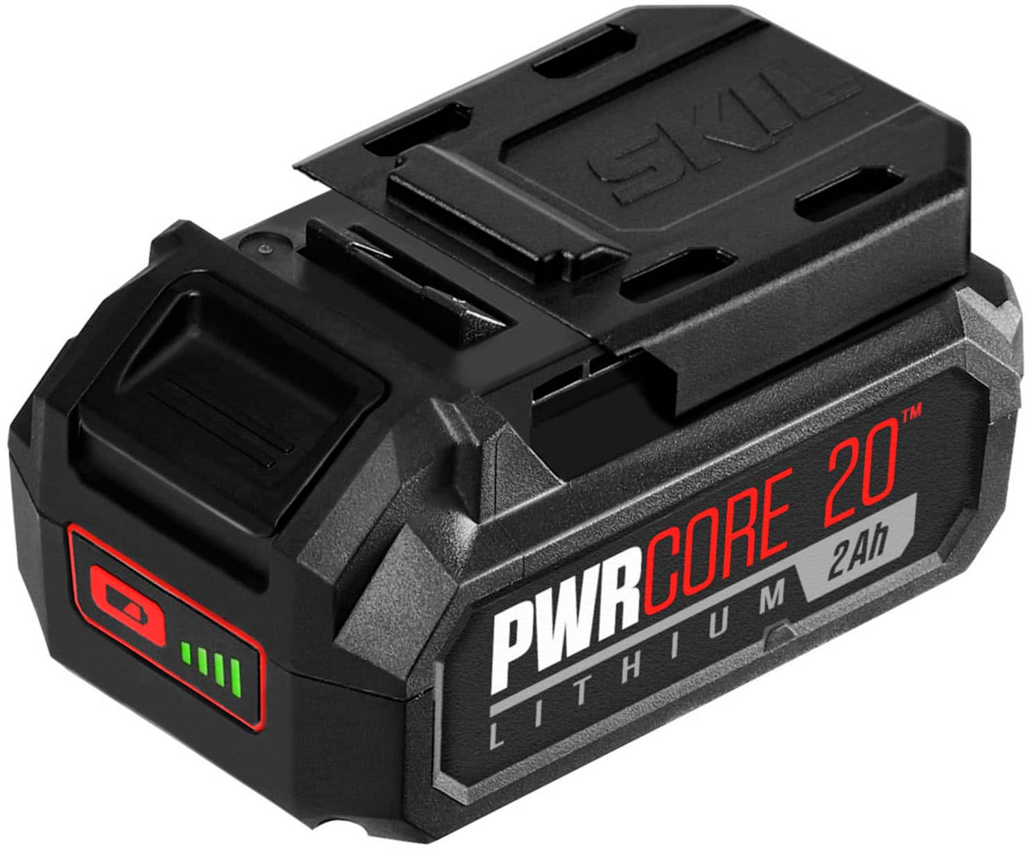 Front. Skil - PWR CORE 20 20V 2.0Ah Lithium Battery with PWR ASSIST Mobile Charging - Red/Black.
