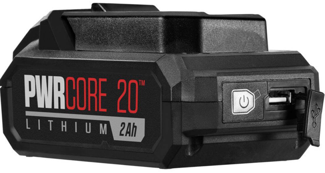 Alt View 12. Skil - PWR CORE 20 20V 2.0Ah Lithium Battery with PWR ASSIST Mobile Charging - Red/Black.