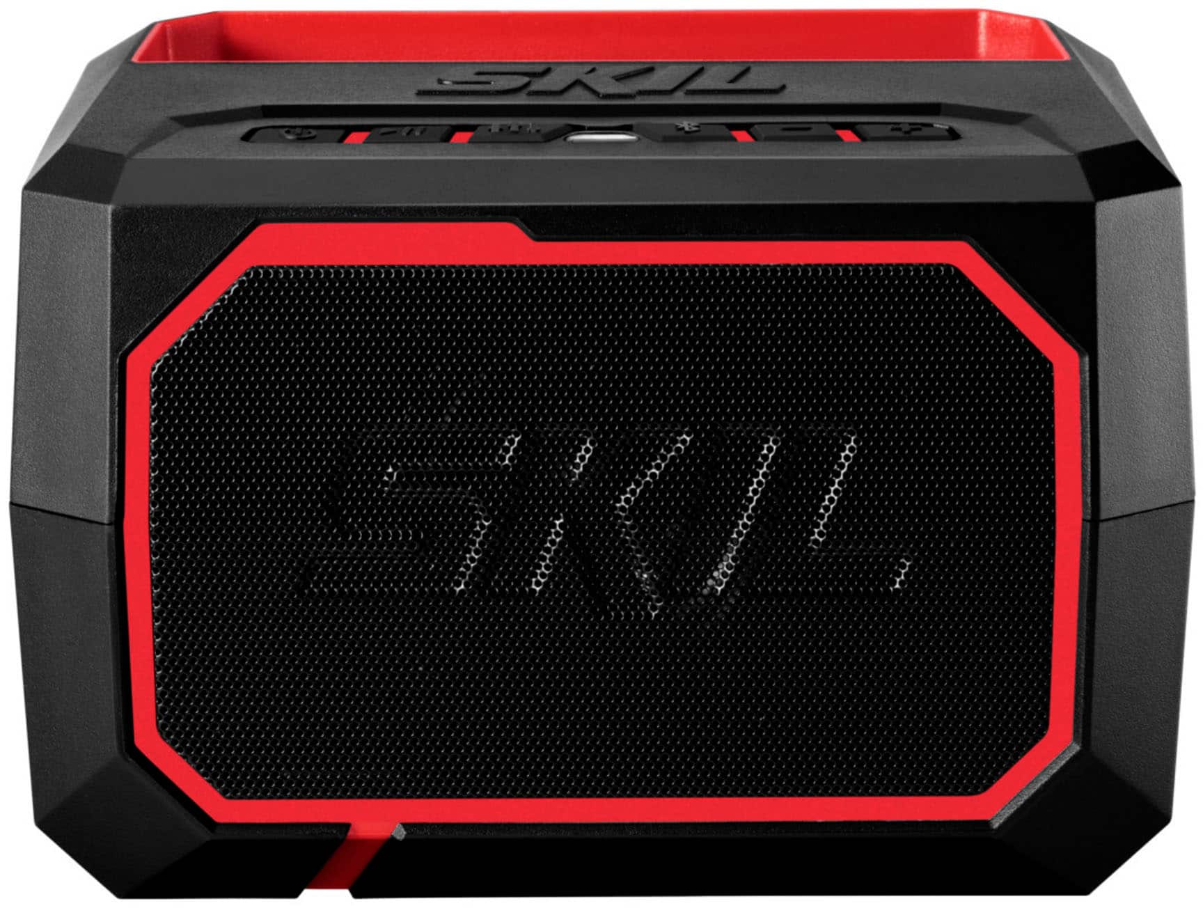 Skil - PWR CORE 20V Portable Bluetooth Speaker with USB port, phone cradle, and auxiliary input - Red/Black - Front_Zoom