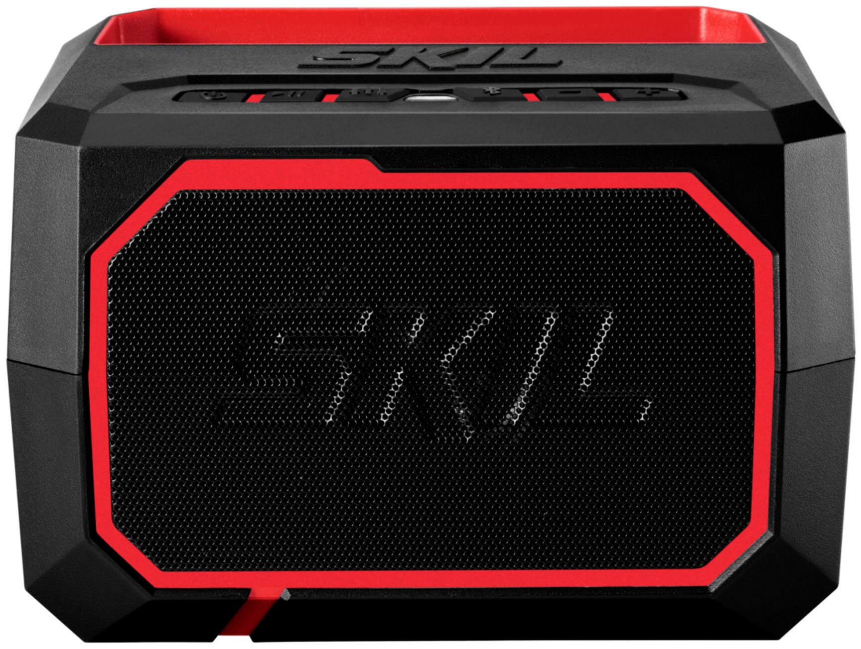 Skil - PWR CORE 20V Portable Bluetooth Speaker with USB port, phone cradle, and auxiliary input - Red/Black
