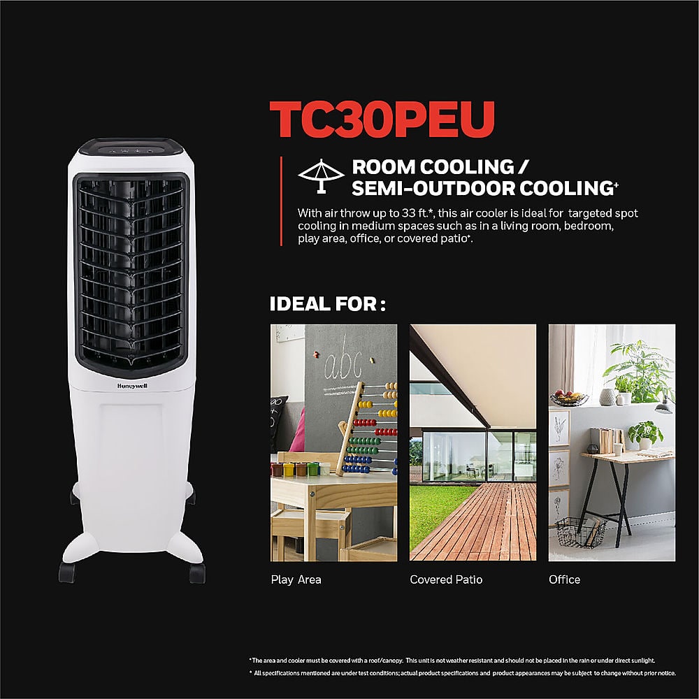 Honeywell – 470 CFM Indoor Evaporative Air Cooler with Remote Control – White Sansujyuku sansujyuku.com