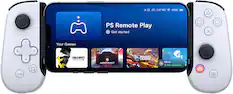 Front. Backbone - One - PlayStation Edition (Lightning) - Mobile Gaming Controller for iPhone - White.