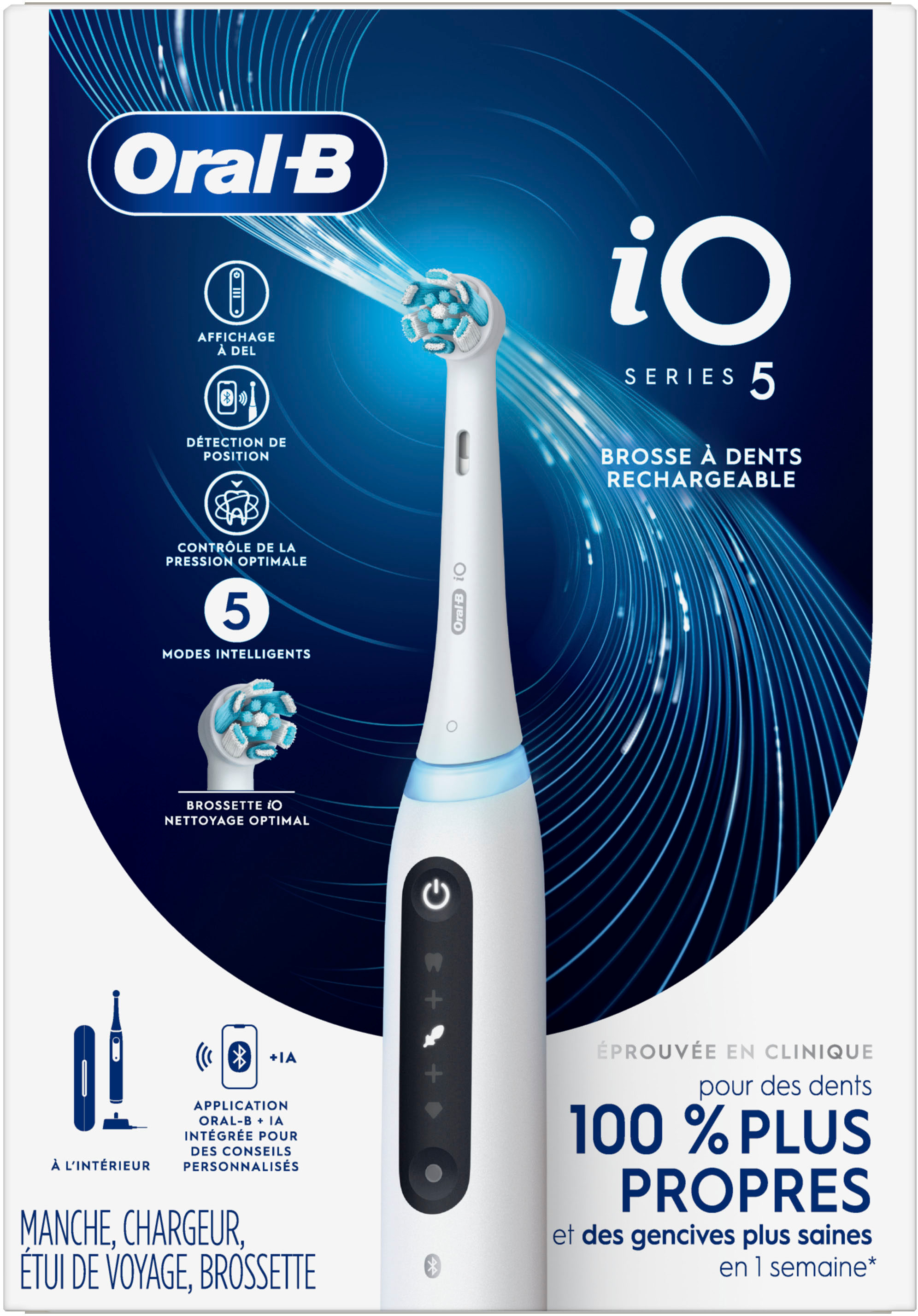 Oral-B iO Series 5 Rechargeable Electric Toothbrush w/Brush Head White iO5  White - Best Buy