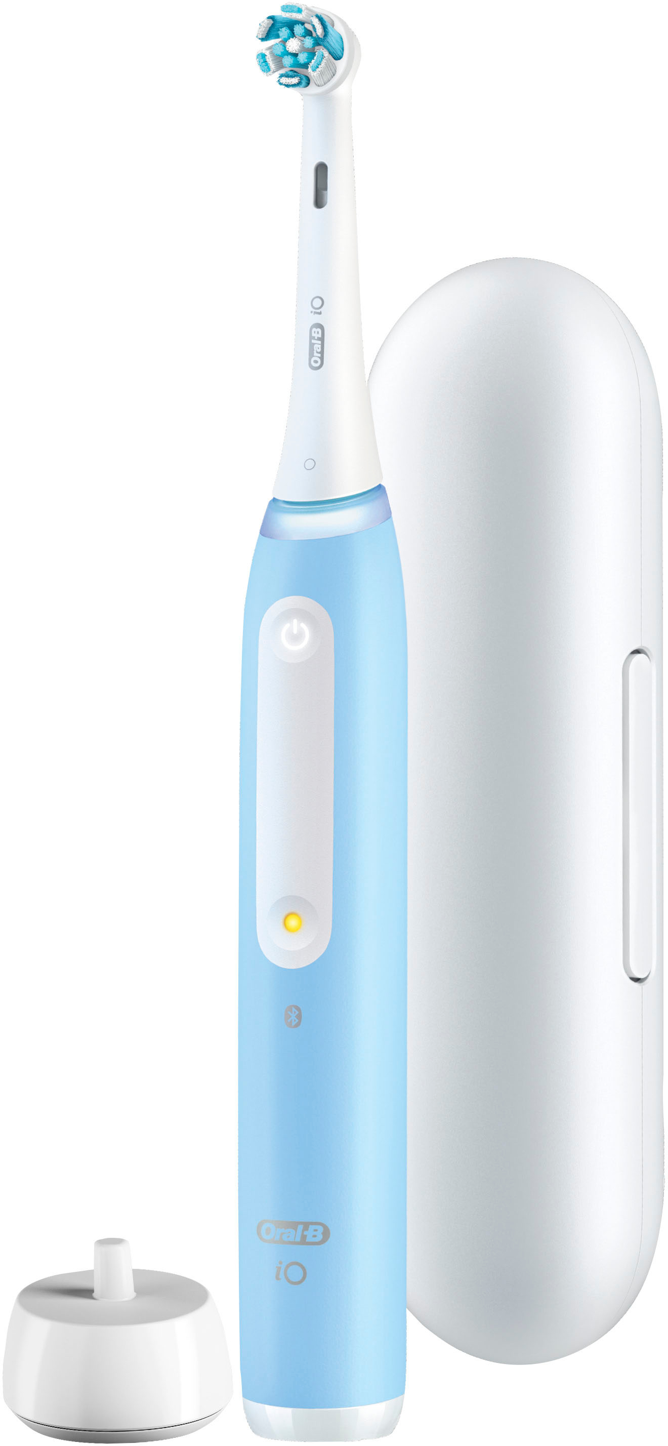Oral-B - iO Series 4 Rechargeable Electric Toothbrush Icy Blue w/Brush Head - Icy Blue