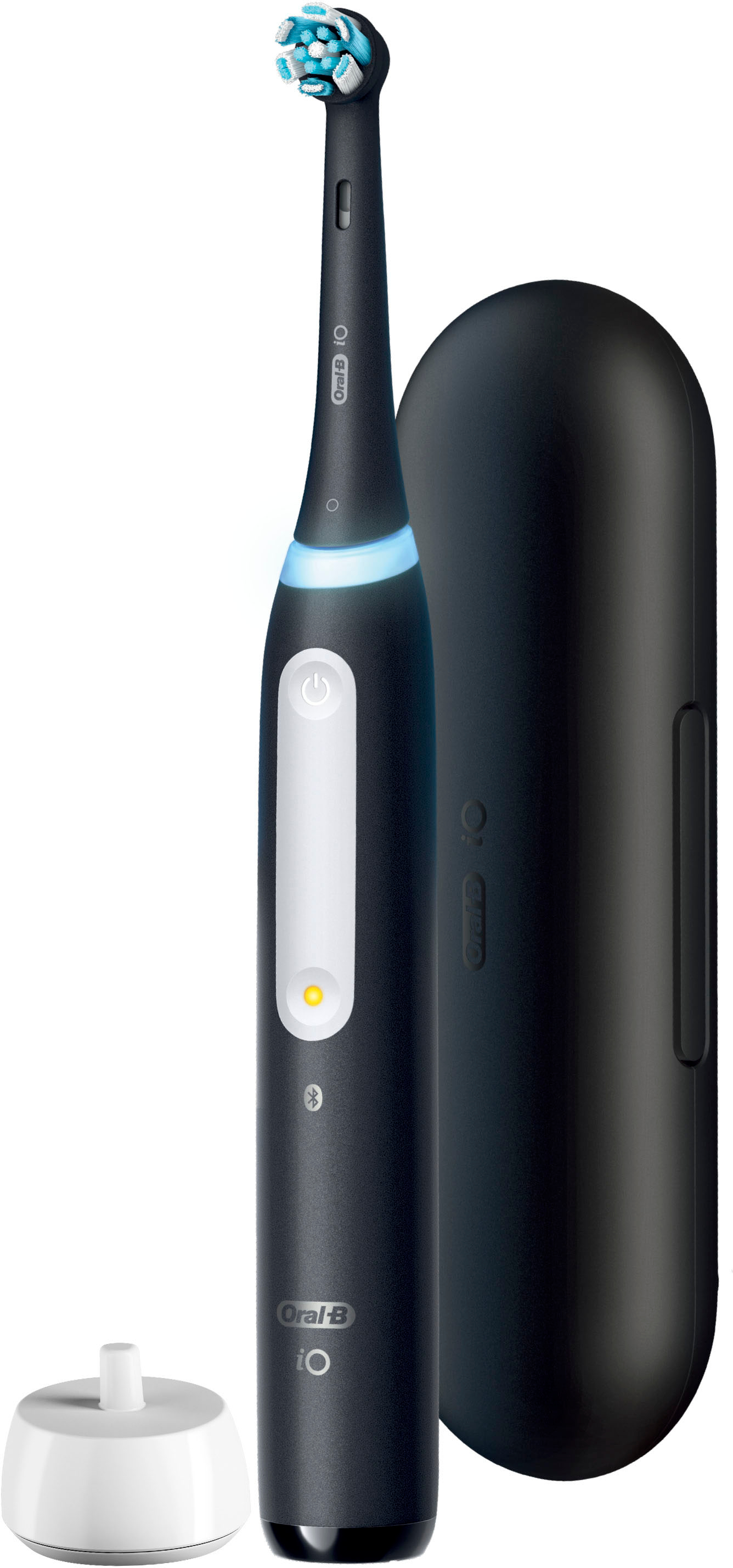 Oral-B - iO Series 4 Rechargeable Electric Toothbrush Black w/Brush Head - Black