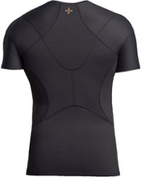 Tommie Copper - Men's Short Sleeve Shoulder Support Shirt - Black - Front_Zoom