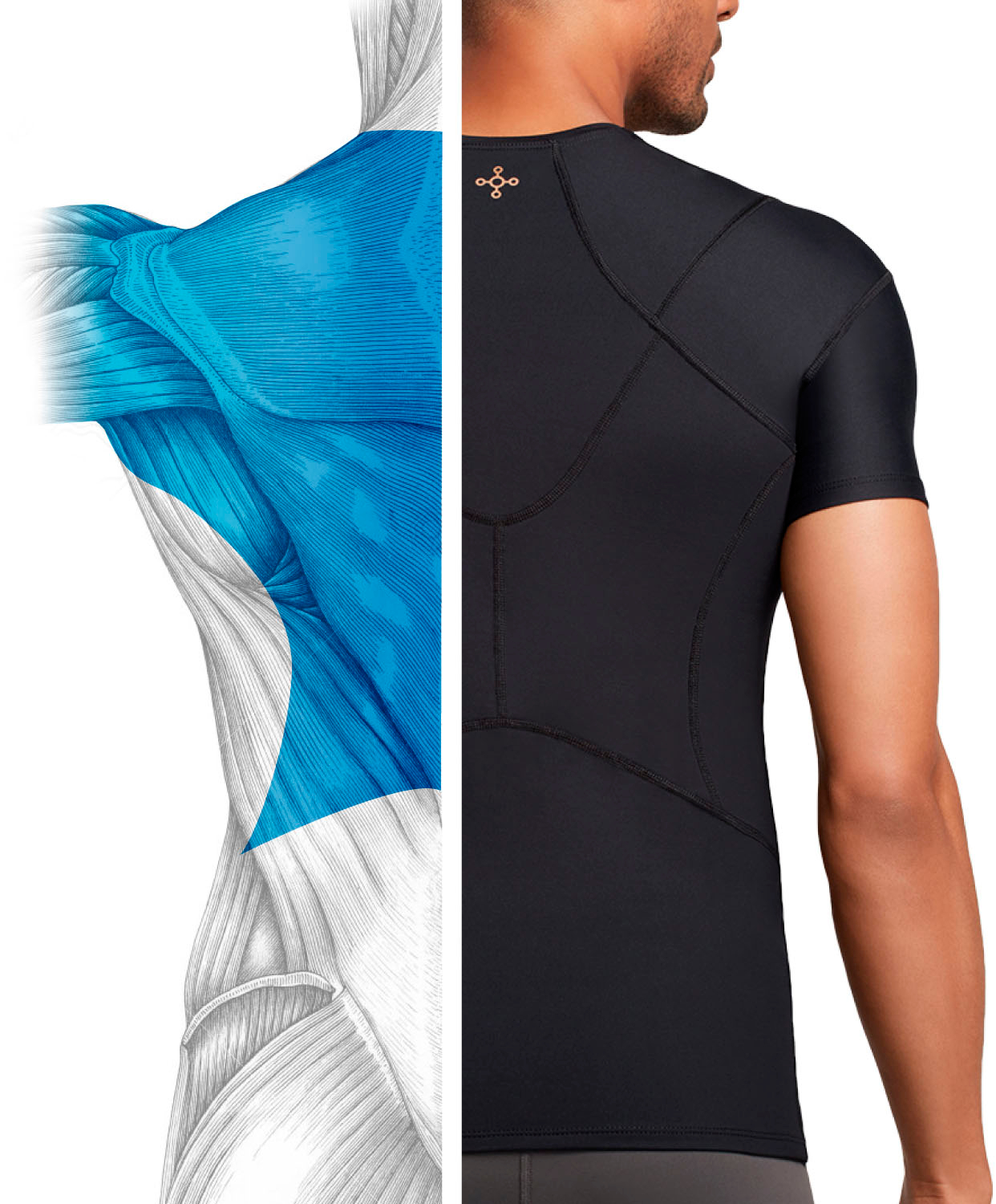Listo Ausencia Desnatar Tommie Copper Men's Short Sleeve Shoulder Support Shirt Black  0873MR-0101-05 - Best Buy