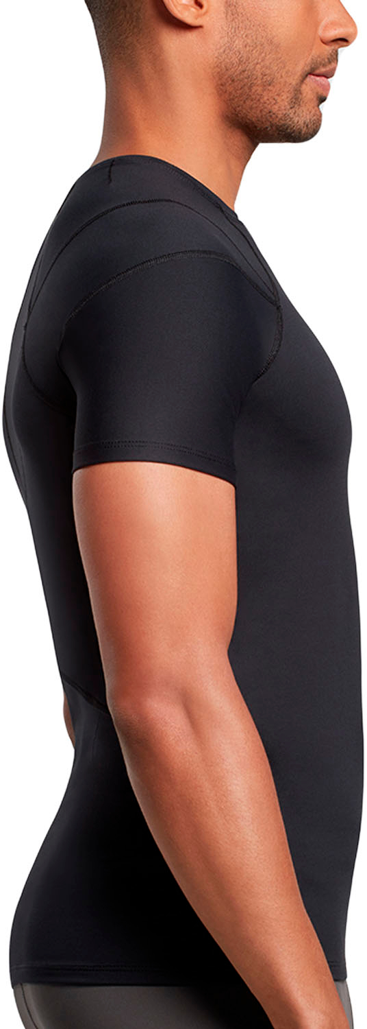 Left View: Hover-1 - Padded Tank Top - Black - Size Medium