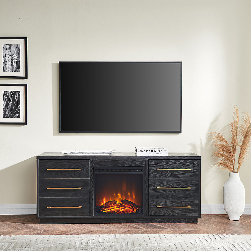 Best Buy: Camden&Wells Greer Log Fireplace TV Stand for Most TVs up to ...