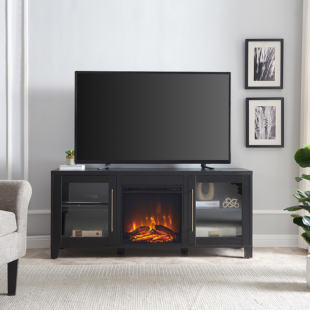 Best Buy: Camden&Wells Quincy Log Fireplace TV Stand for Most TVs up to ...