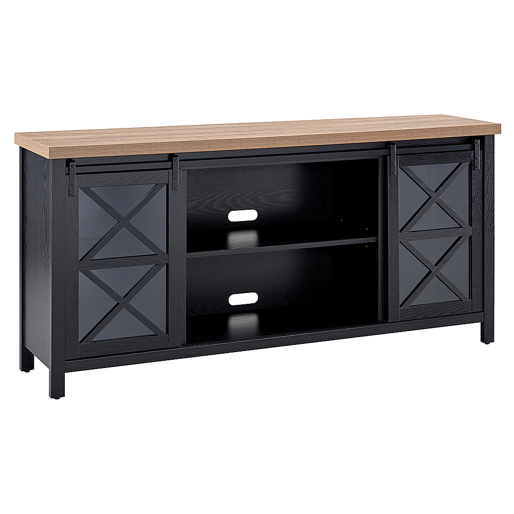 Angle View: Camden&Wells - Clementine TV Stand for Most TVs up to 75" - Black Grain/Golden Brown