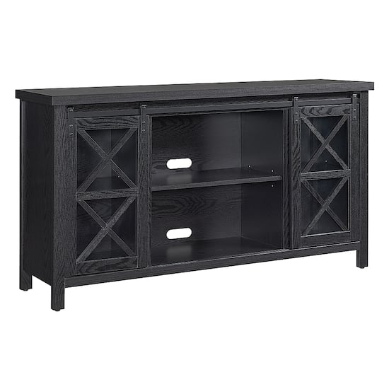 Black glass tv stand best buy deals