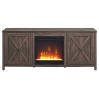 Camden&Wells - Granger Crystal Fireplace TV Stand for Most TVs up to 65" - Alder Brown - Front_Zoom