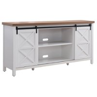 Camden&Wells - Elmwood TV Stand for Most TVs up to 75" - White/Golden Oak - Angle_Zoom