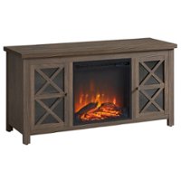 Camden&Wells - Colton Log Fireplace TV Stand for Most TVs up to 55" - Alder Brown - Angle_Zoom