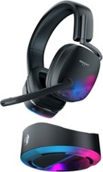 ROCCAT - SYN Max Air Wireless Gaming Headset for PC with AIMO Lighting - Black - Front_Zoom