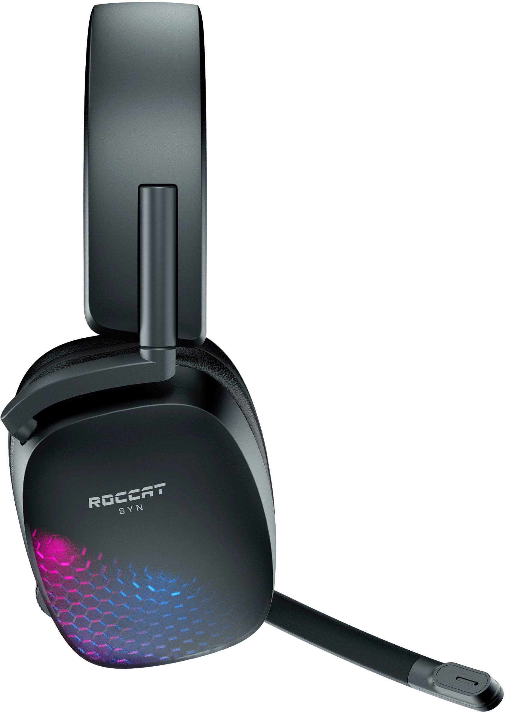ROCCAT ゲーミングヘッドセット Syn Pro Air ワイヤレス 2.4GHz ブラック/黒 フリップミュート サラウンド 24時間 