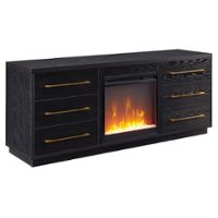 Camden&Wells - Greer Crystal Fireplace TV Stand for Most TVs up to 65" - Black Grain - Angle_Zoom