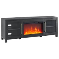 Camden&Wells - Quincy Crystal Fireplace TV Stand for TVs up to 80" - Charcoal Gray - Angle_Zoom