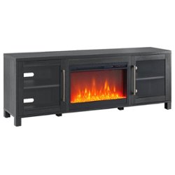 Camden&Wells - Quincy Crystal Fireplace TV Stand for TVs up to 75" - Charcoal Gray - Angle_Zoom