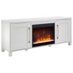 Camden&Wells - Chabot Crystal Fireplace TV Stand for TVs up to 65" - White - Angle_Zoom