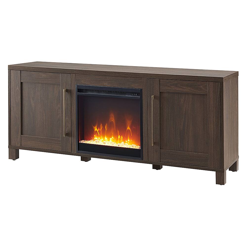 Camden&Wells Chabot Crystal Fireplace TV Stand for TVs up to 65" Alder Brown TV1428 Best Buy