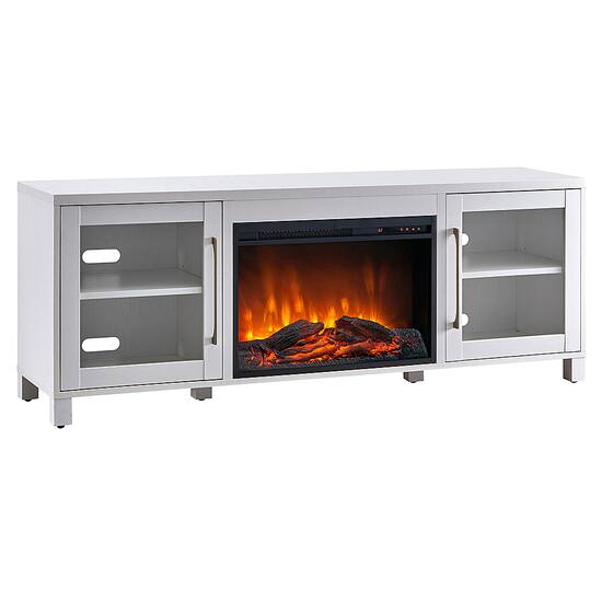 White wood fireplace tv stand deals