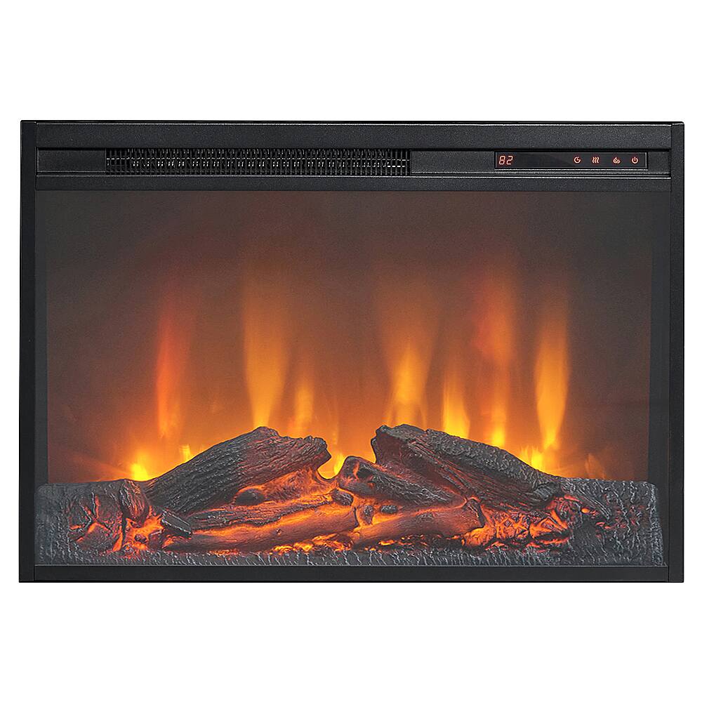 Camden&Wells Quincy Log Fireplace TV Stand for TVs up to 75" White