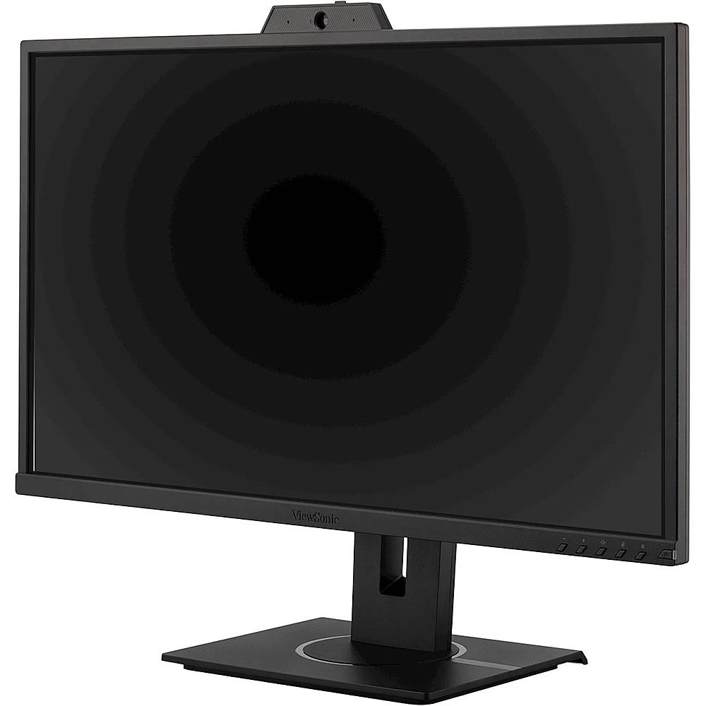 Left View: ViewSonic - 27 LCD FHD Monitor (DisplayPort VGA, USB, HDMI) - Black