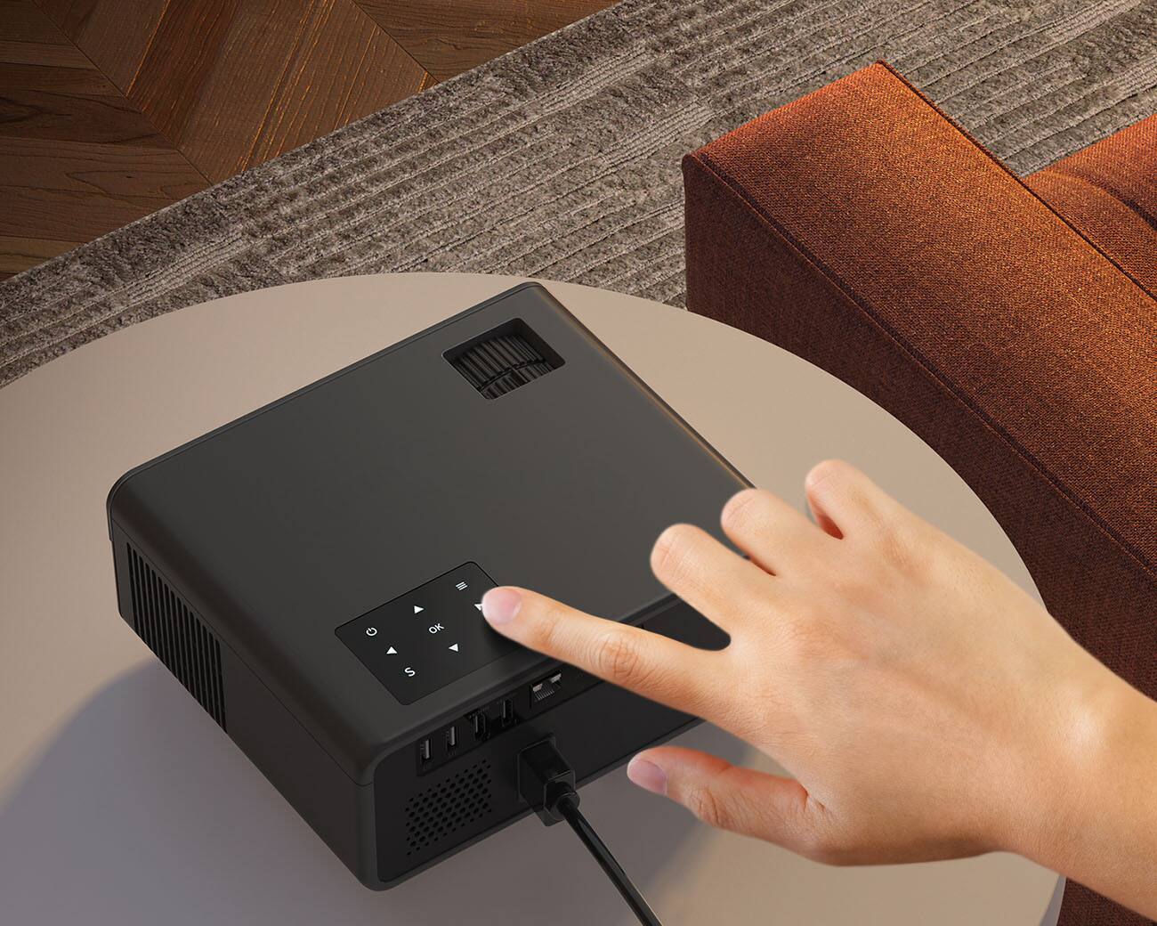 Alt View 26. Yaber - Yaber - Buffalo Pro U9 Native 1080P Entertainment LCD Projector - Black.