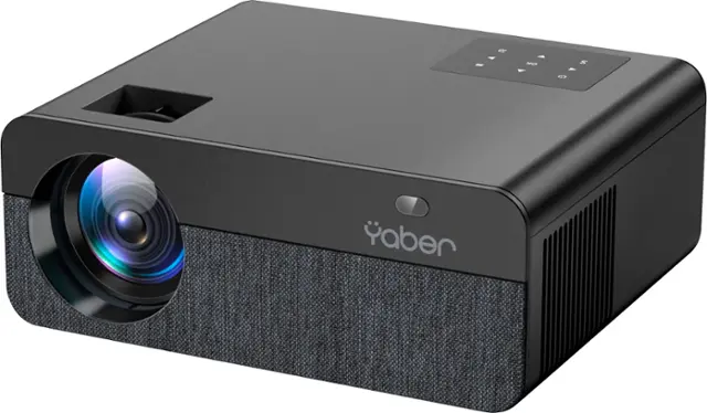 Front. Yaber - Buffalo Pro U9 1080P Wireless Entertainment Projector with Bonus Screen - Black.