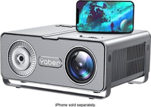 Yaber - Buffalo Pro U10 Native 1080P Entertainment LCD Projector with Bidirectional Bluetooth - Gray