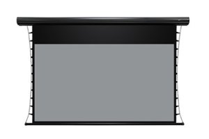 Elite Screens - Saker Tab-Tension CineGrey 106" Home Theater Motorized Projection Screen - Black - Front_Zoom