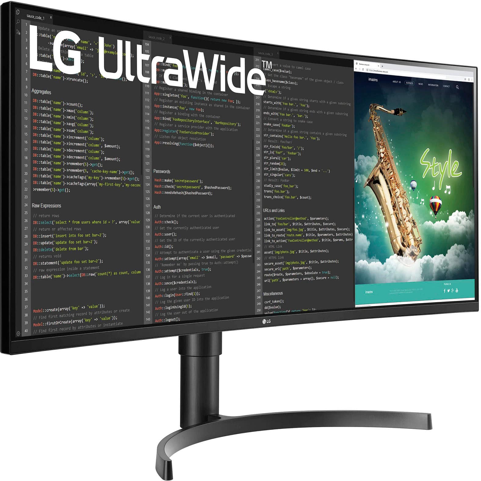 Angle. LG - 35" LED Curved UltraWide QHD 100Hz AMD Freesync Monitor with HDR (HDMI, DisplayPort, USB) - Black.
