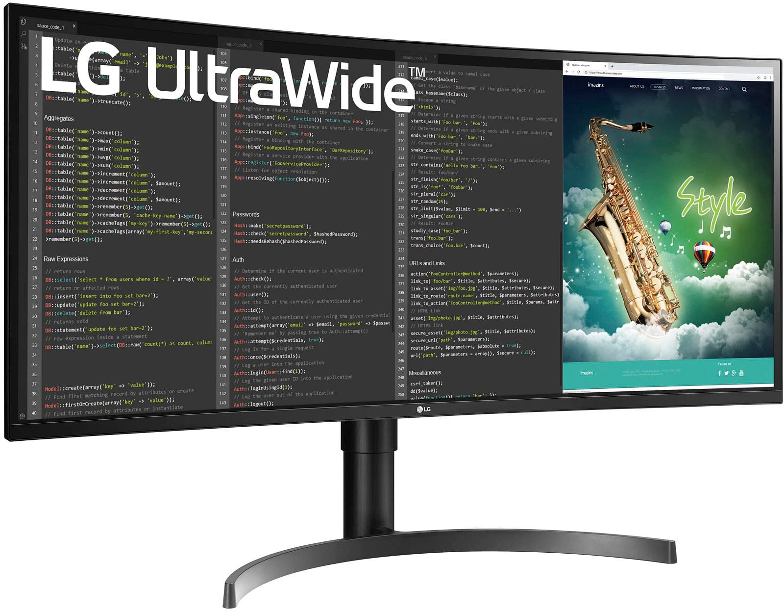 Alt View 13. LG - 35" LED Curved UltraWide QHD 100Hz AMD Freesync Monitor with HDR (HDMI, DisplayPort, USB) - Black.