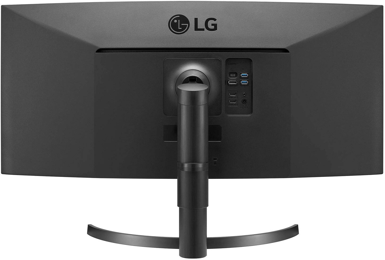 Alt View 1. LG - 35" LED Curved UltraWide QHD 100Hz AMD Freesync Monitor with HDR (HDMI, DisplayPort, USB) - Black.