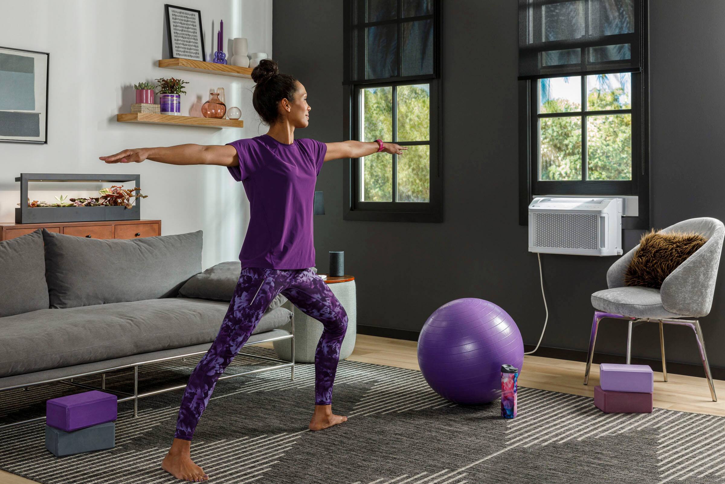 Alt View 11. GE Profile - ClearView 250 Sq. Ft. 6,100 BTU Smart Ultra Quiet Window Air Conditioner - White.