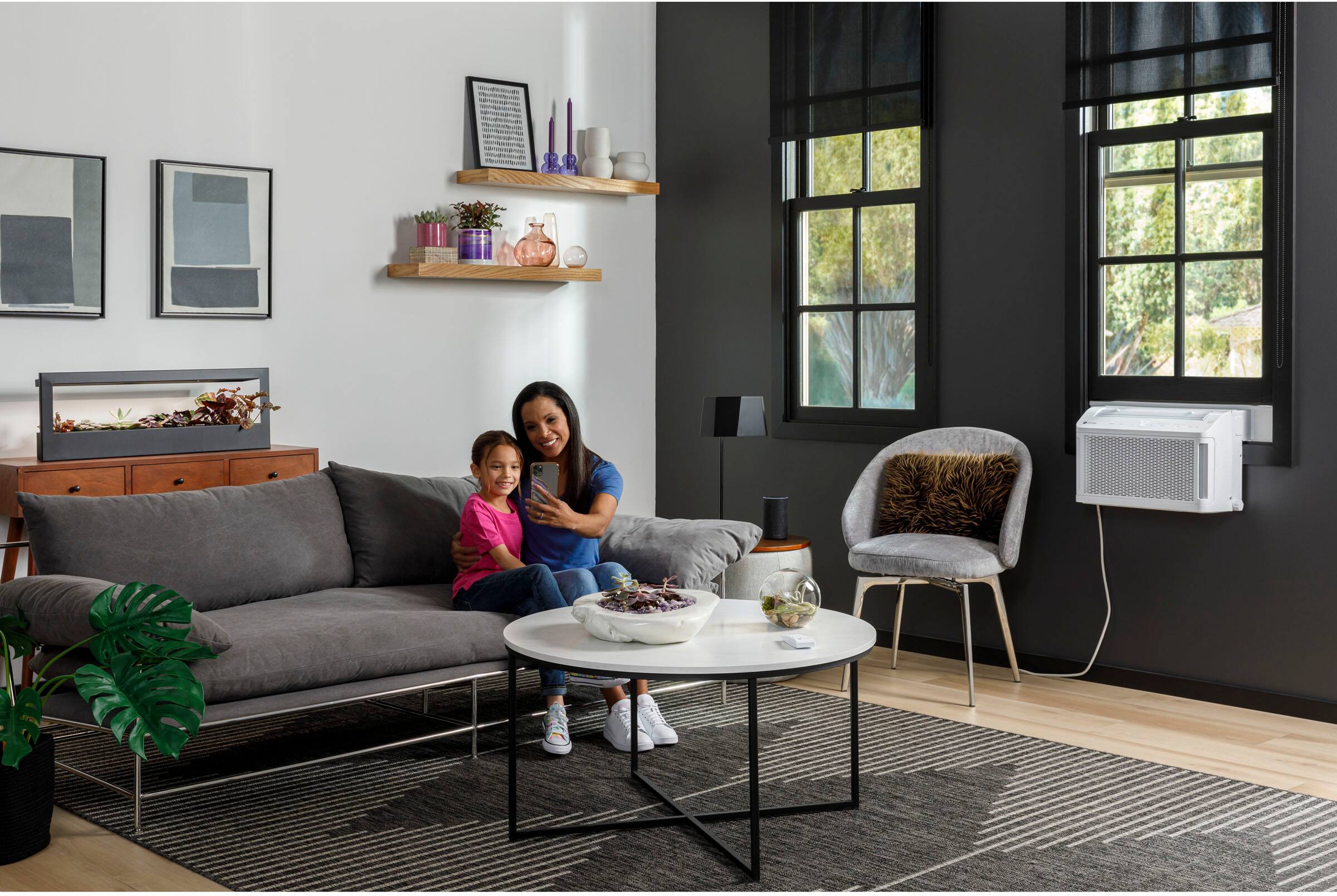 Alt View 12. GE Profile - ClearView 250 Sq. Ft. 6,100 BTU Smart Ultra Quiet Window Air Conditioner - White.