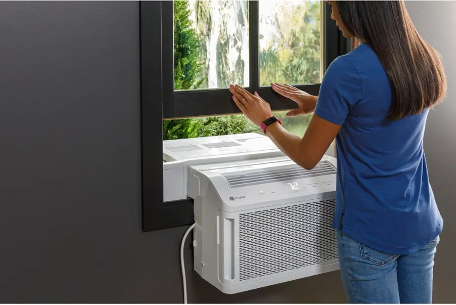 Alt View 14. GE Profile - ClearView 250 Sq. Ft. 6,100 BTU Smart Ultra Quiet Window Air Conditioner - White.