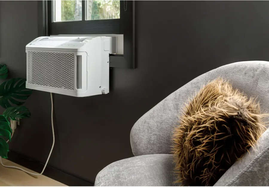 Alt View 15. GE Profile - ClearView 250 Sq. Ft. 6,100 BTU Smart Ultra Quiet Window Air Conditioner - White.