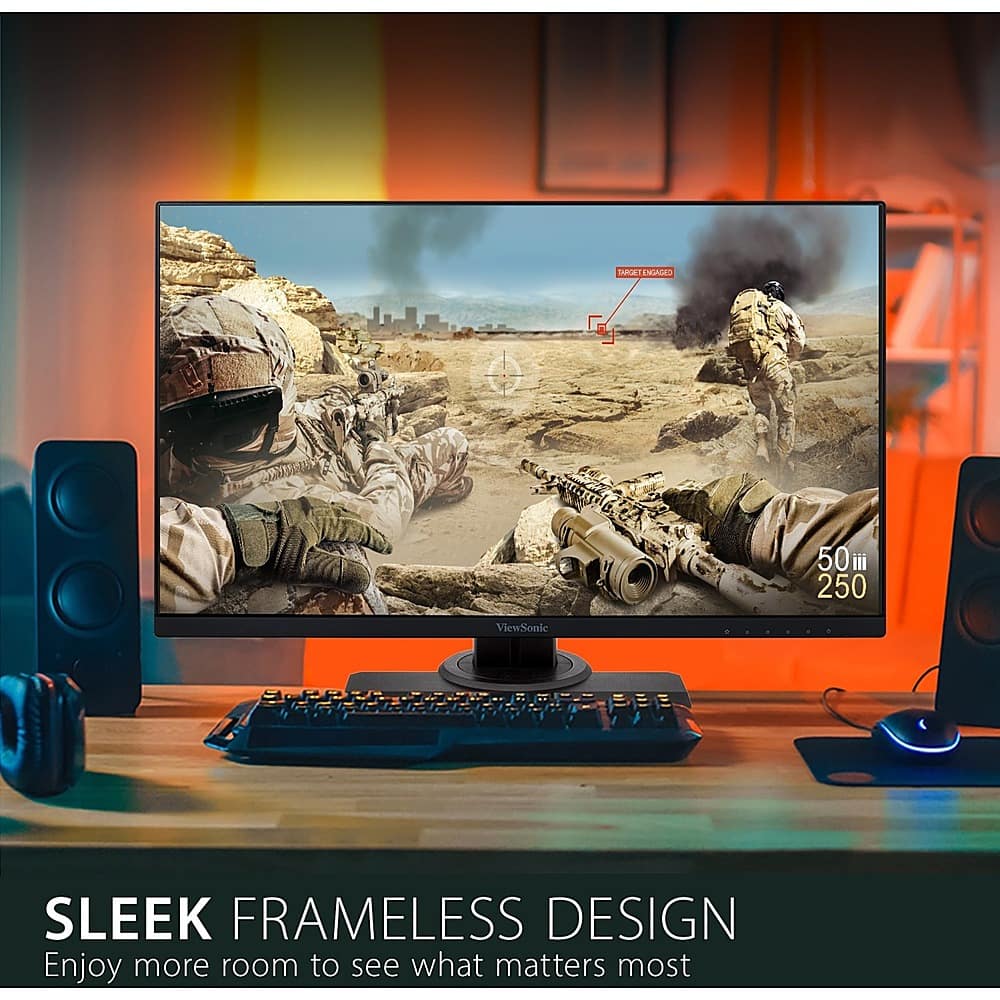 SLEEK FRAMELESS DESIGN Enjoy more room to see what matters most.