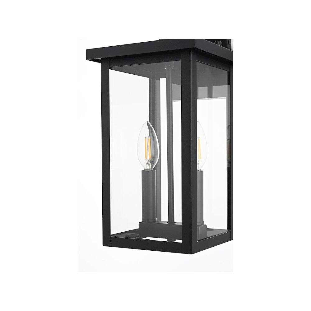 Alt View 2. Elegant Lighting - Venango 7 inch Outdoor Pendant in Black - Black.