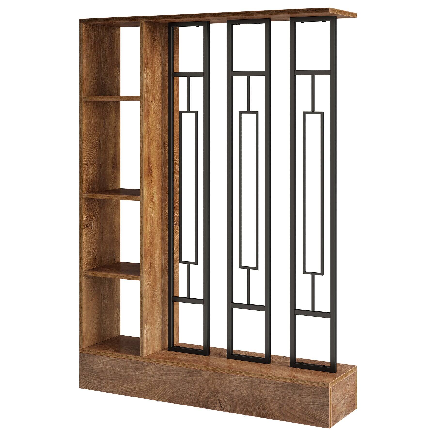 Alt View 5. Tribesigns - Office Room Divider, For Space Separation in Workspaces, Reception Areas and Home Offices - Brown and Black.