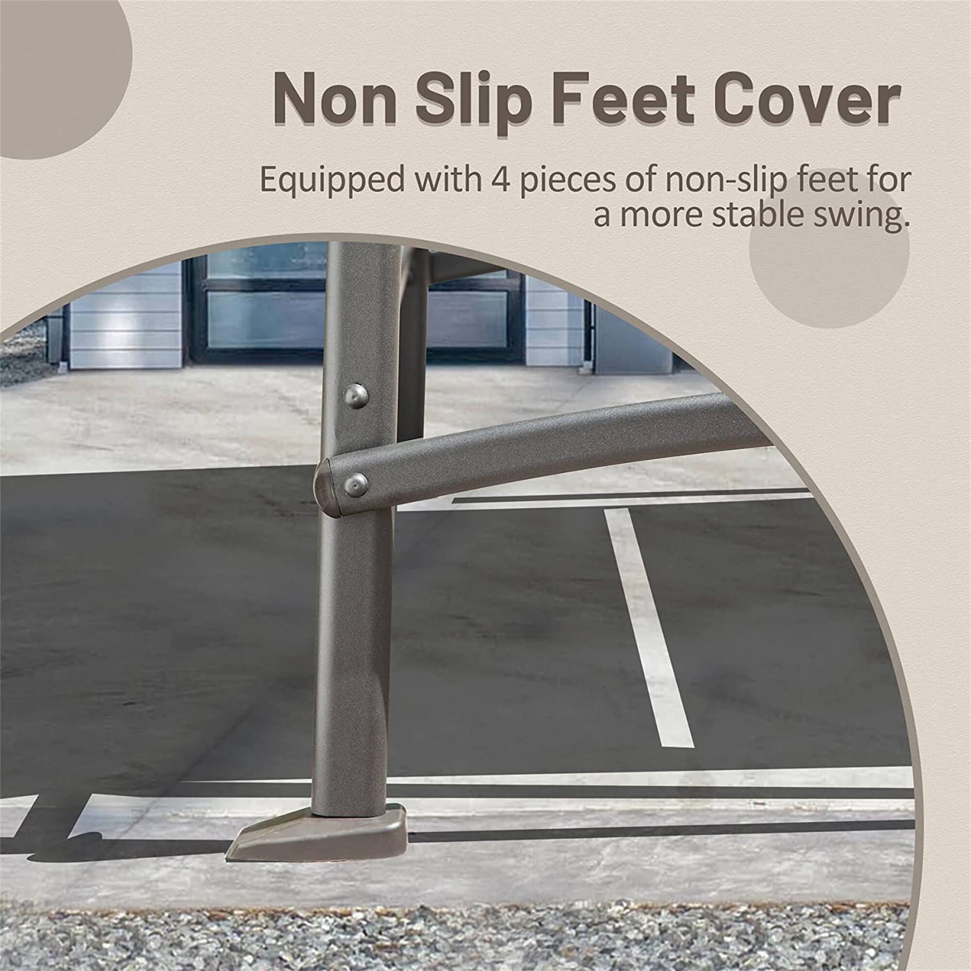Non Slip Feet Cover  
Equipped with 4 pieces of non-slip feet for a more stable swing.