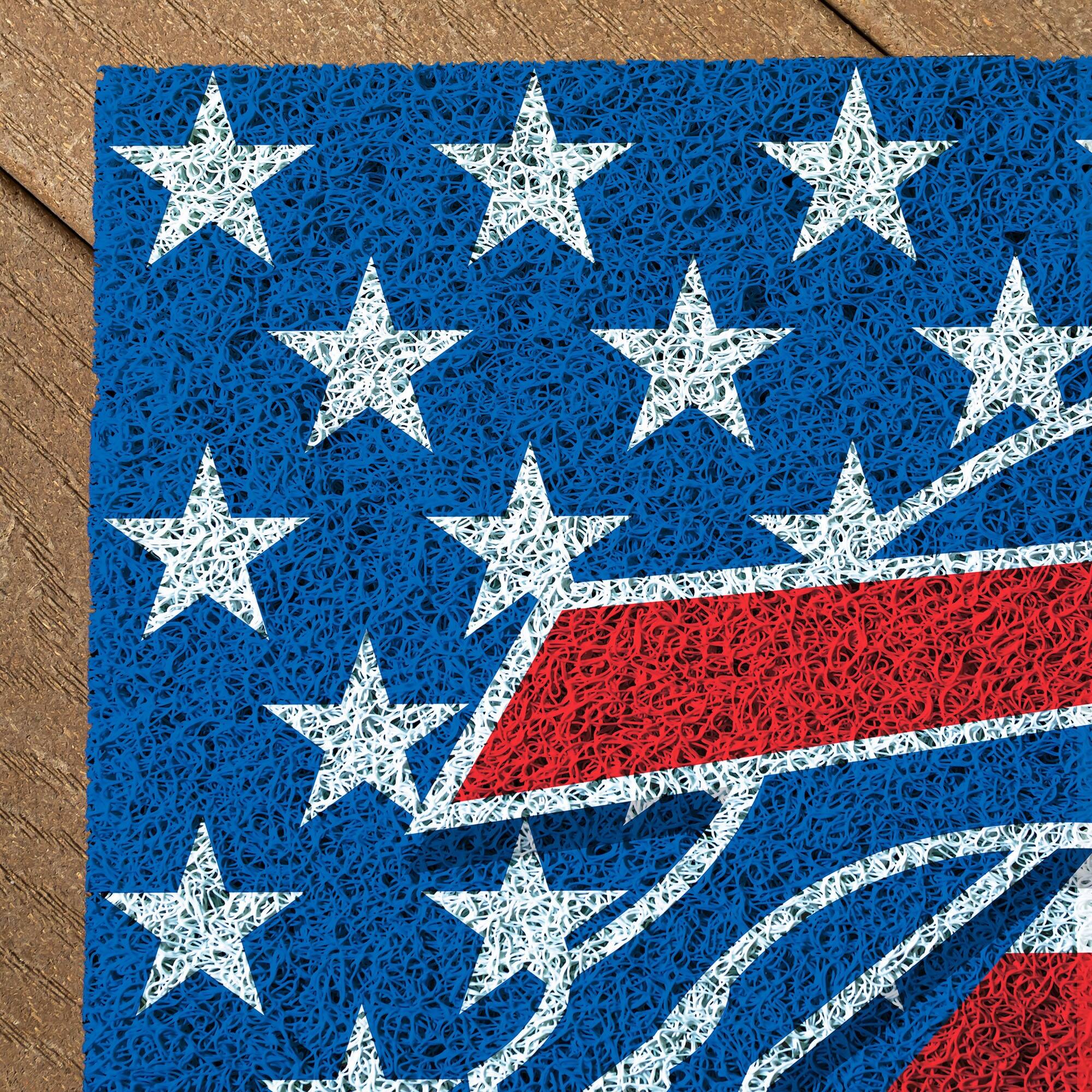 Alt View 2. Evergreen Enterprises - Buffalo Bills 16" x 28" Stars & Stripes Patriotic Turf Mat - Multicolor.