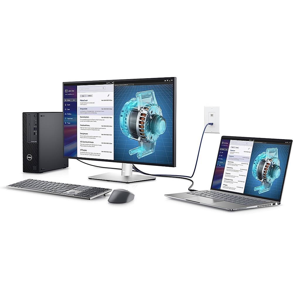 Alt View 35. Dell - UltraSharp 27" LCD 4K UHD Monitor (DisplayPort, USB, HDMI) - Black, Silver.