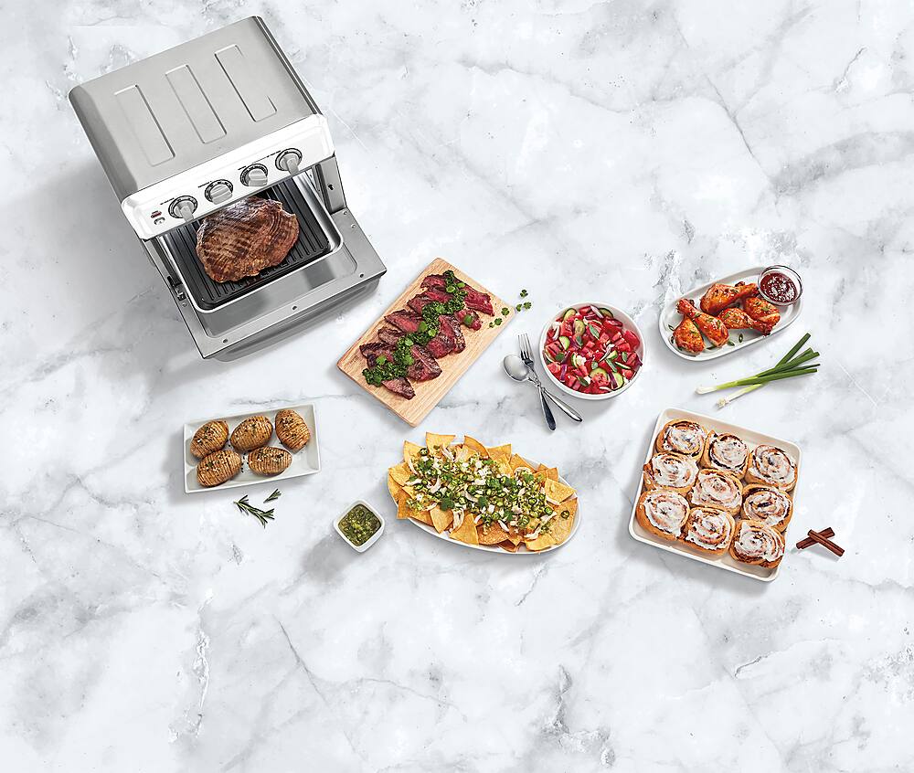 Alt View 17. Cuisinart - Air Fryer 0.6 Cu. Ft. Toaster Oven with Grill - White.